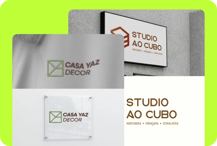 Identidades visuais desenvolvidas por Bruna Veiga